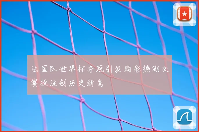 法国队世界杯夺冠引发购彩热潮决赛投注创历史新高